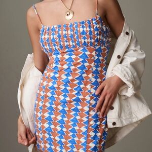 Anthropologie Vibrant Geometric Dress